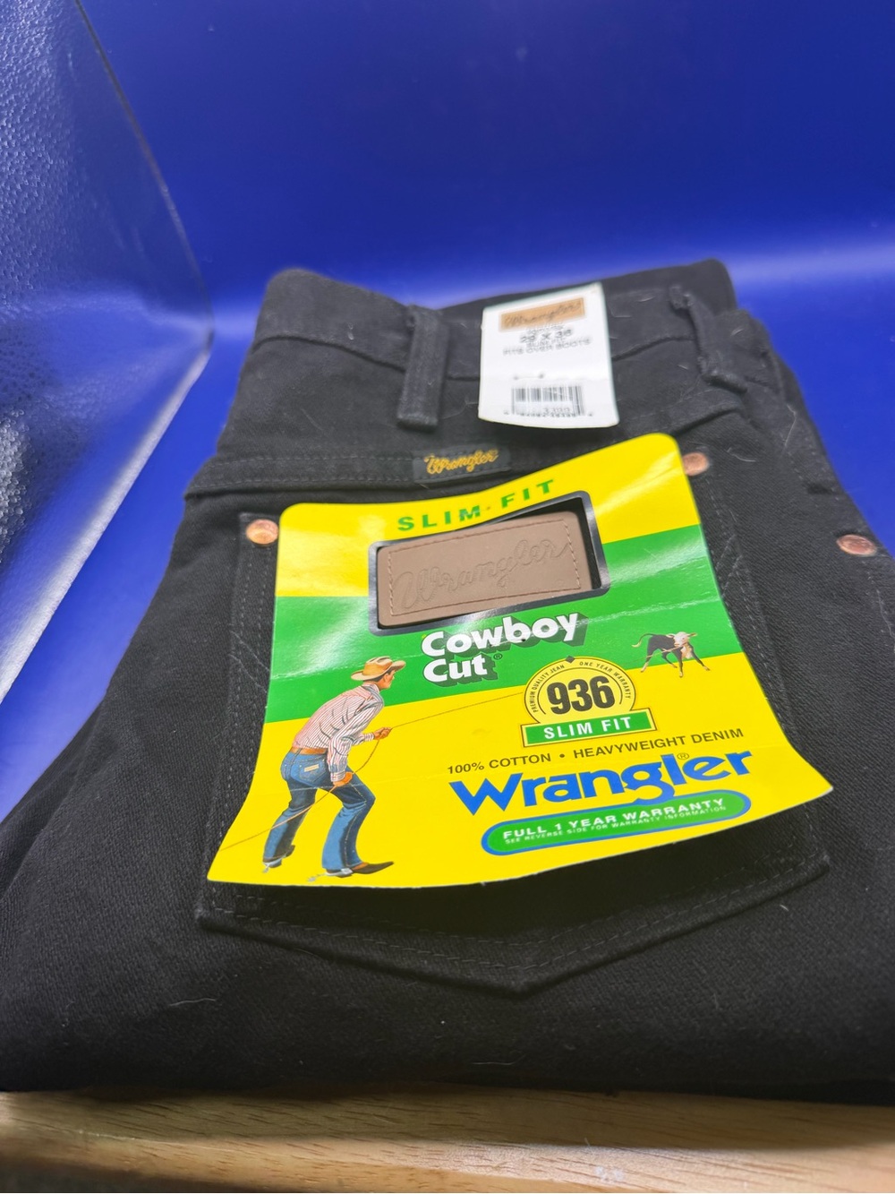Wrangler Cowboy Cut 936 Slim Fit 29x36 Men's Pants - Black
